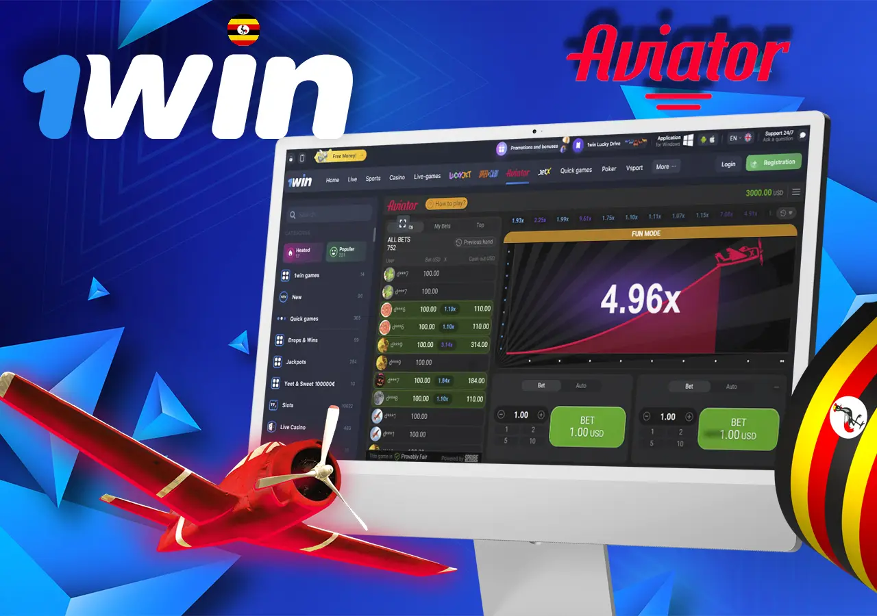 1Win aviator game for Ugandans