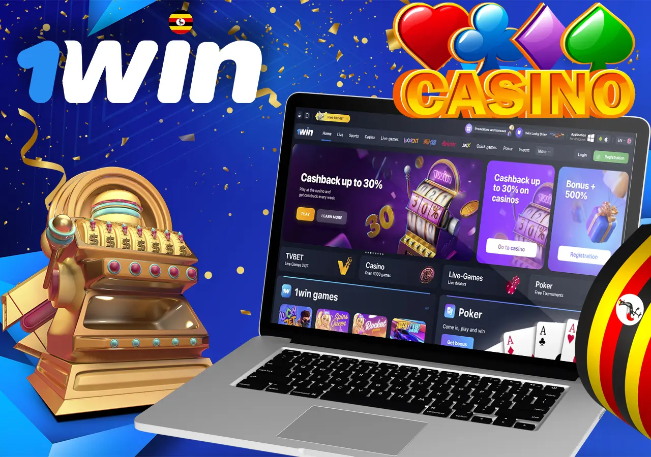 Ugandan players can benefit from a 500% welcome bonus at 1Win Casino.