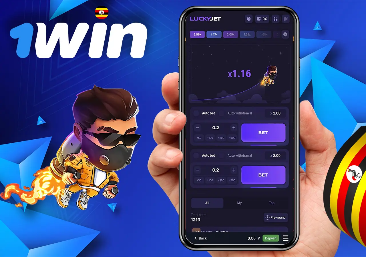 Lucky Jet crash game in Uganda