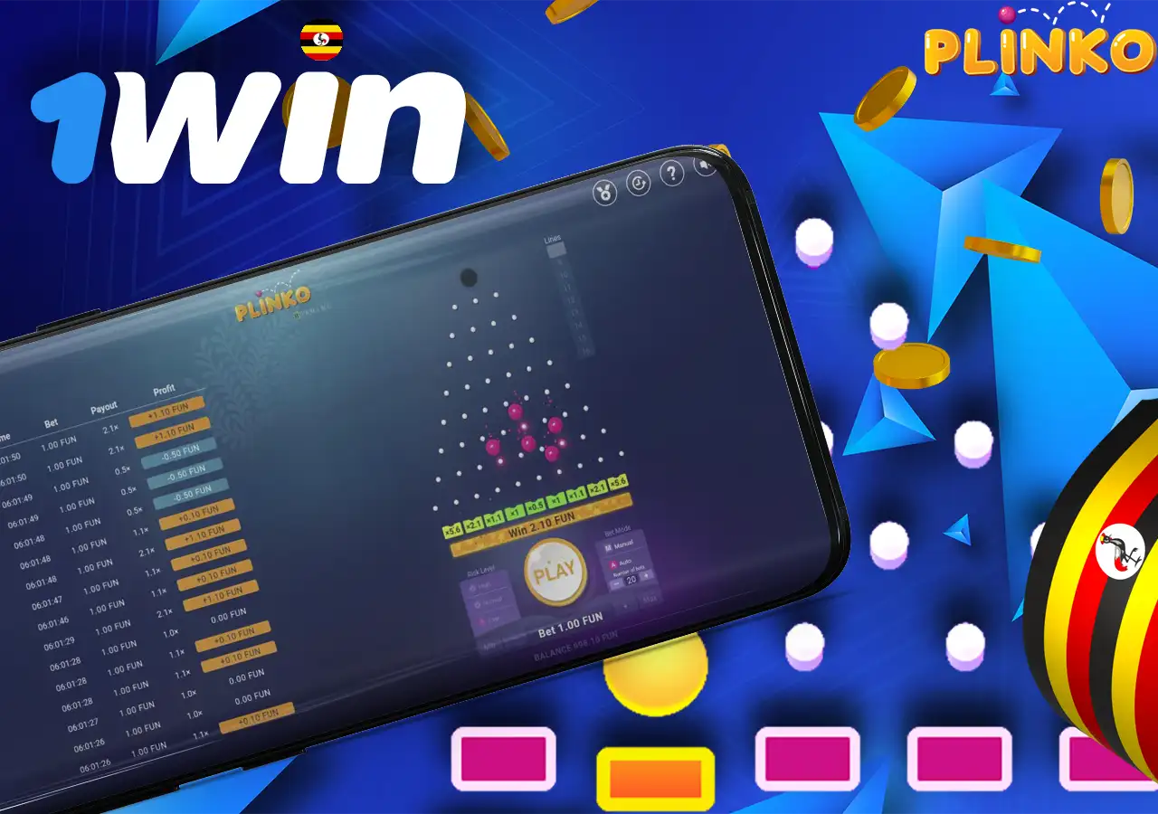 Gameplay in 1Win Plinko slot